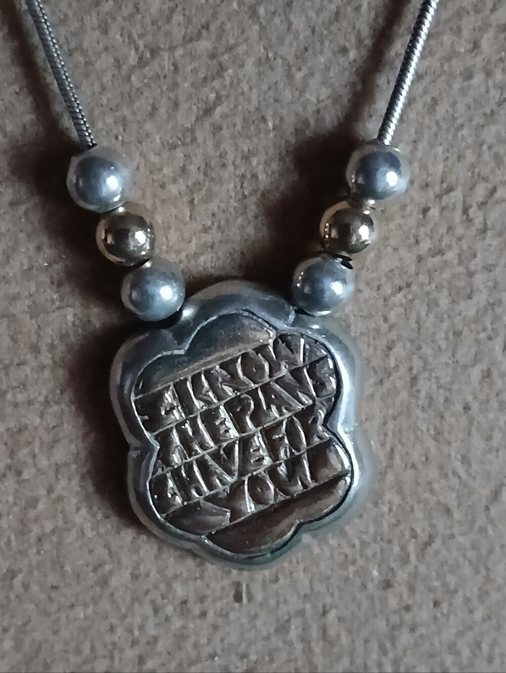 Necklace "I Know The Plans I Have For You" 925